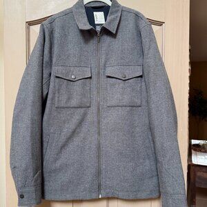 Vuori Men's Ridgeline Wool Jacket in Charcoal Heather Gray